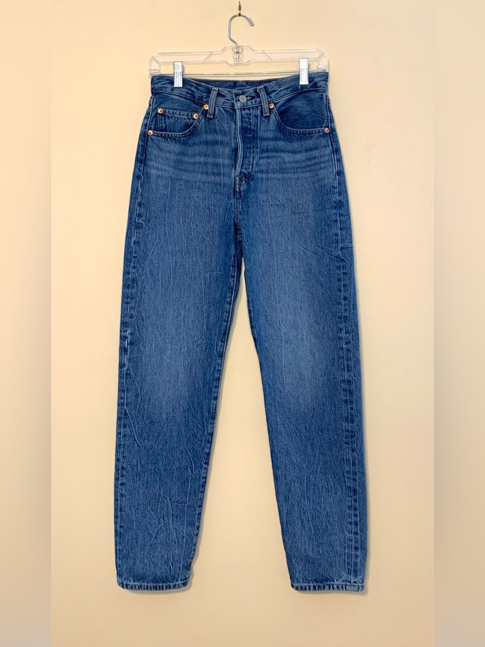 Levi's 501 '81 Straight Leg Jeans Blue Waist High Rise Tapered leg 26
